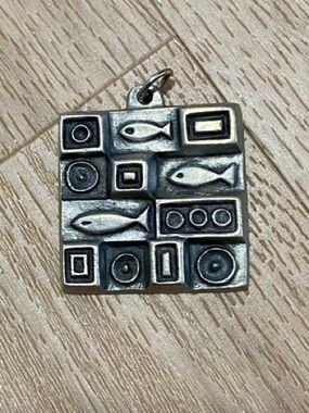 Vintage Signed R. Landerholm Fish Pendant